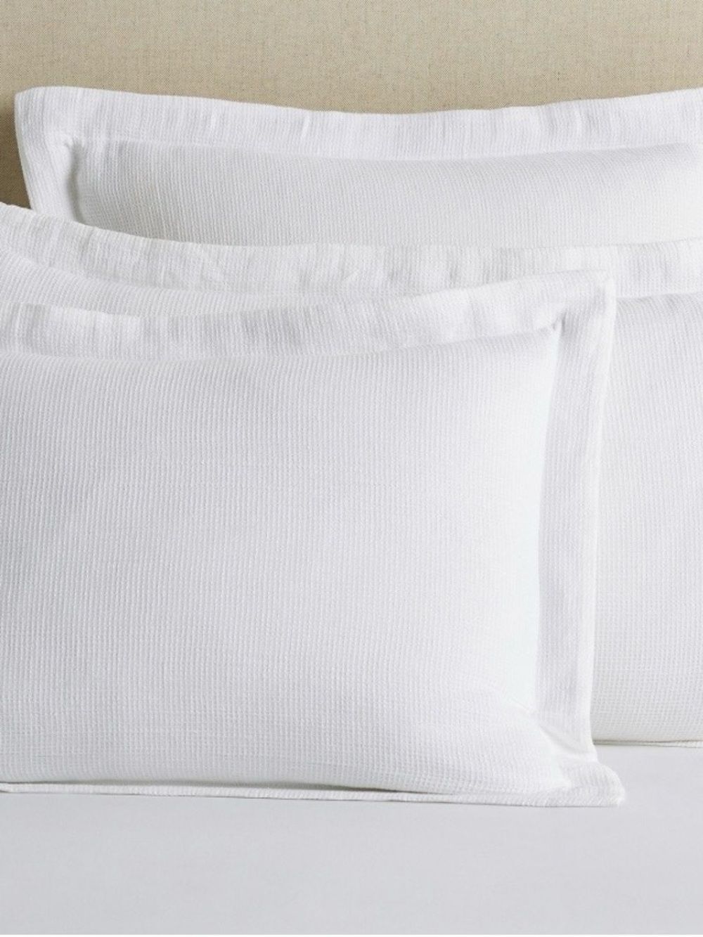 NWT Pottery Barn European linen and cotton waffle weave King Sham